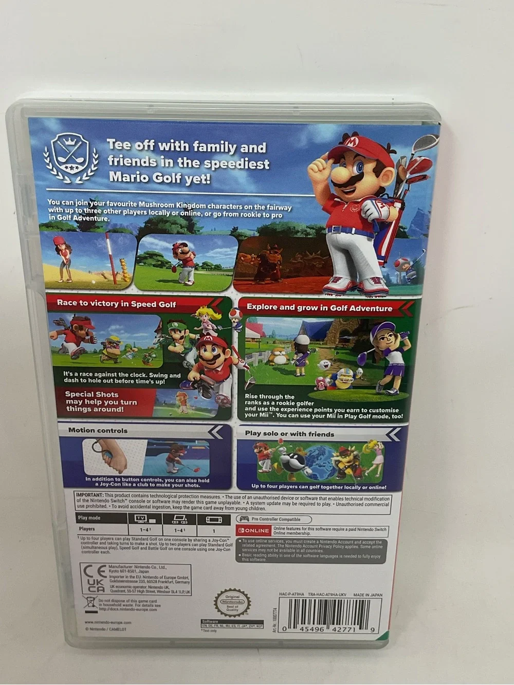 Nintendo Mario Golf Super Rush - Red, Green, Blue Cover